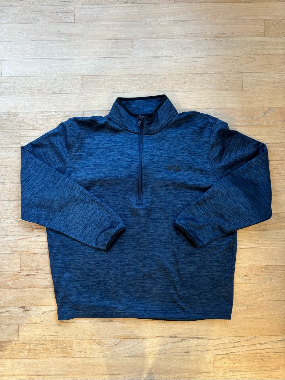 Men’s Under Armour Blue Heather Quarter Zip Fleece Lined Pullover XL